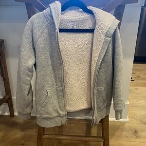 GAP Kids Light Gray Sherpa Jacket
